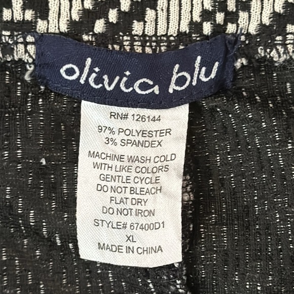 Olivia Blu Knit Chevron Pattern Pencil Skirt Sz XL - Picture 6 of 6